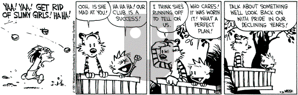 Calvin and Hobbes on Tuesday April 30, 1991 Comic Strip