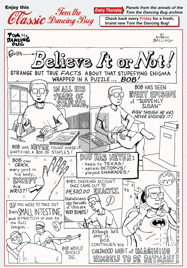 Tom the Dancing Bug on Thursday October 31, 2013 Comic Strip