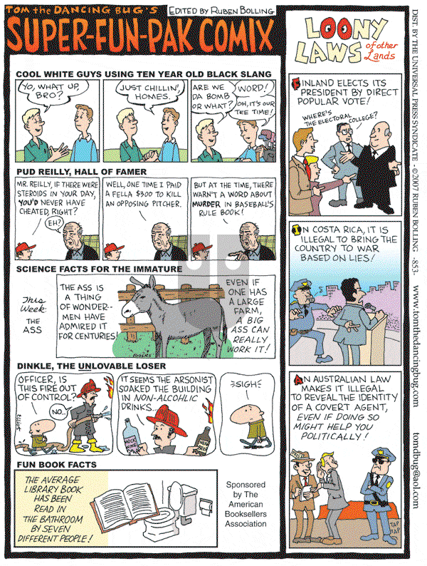Tom the Dancing Bug on Saturday June 9, 2007 Comic Strip