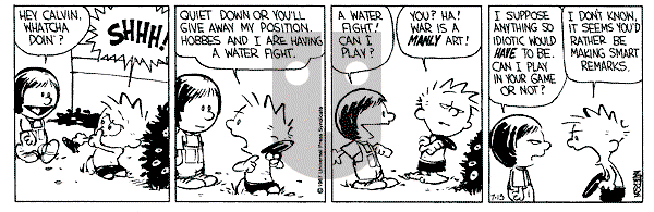 Calvin and Hobbes - Monday July 13, 1987 Comic Strip
