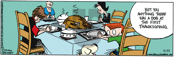 Red and Rover on Thursday November 23, 2000 Comic Strip