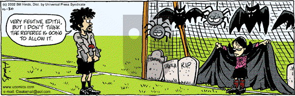 Cleats - Wednesday October 30, 2002 Comic Strip