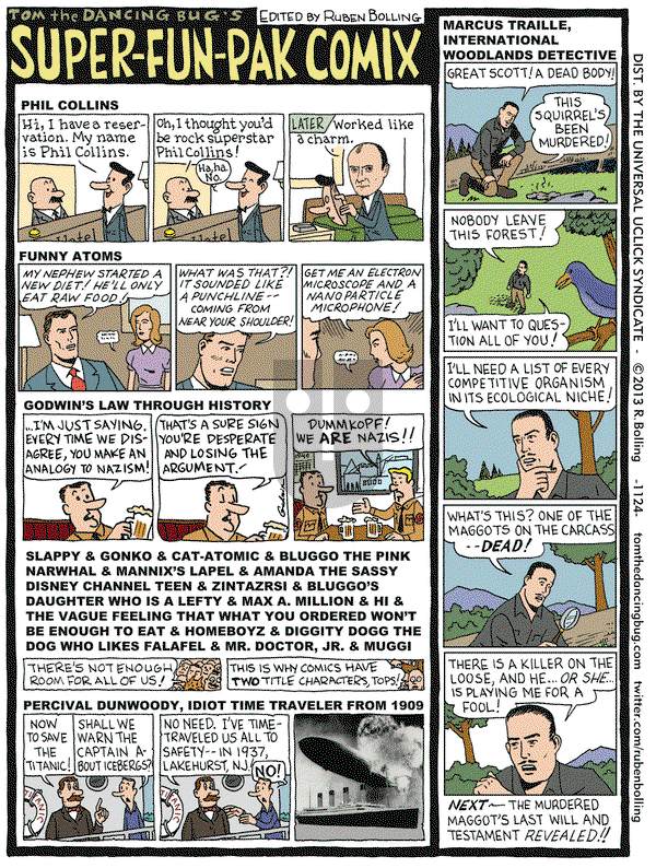 Tom the Dancing Bug on Friday February 8, 2013 Comic Strip