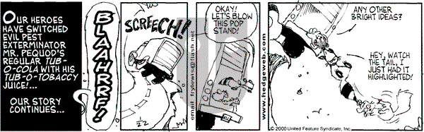 Over the Hedge on Saturday January 22, 2000 Comic Strip