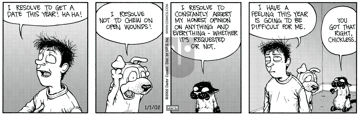 Get Fuzzy - Wednesday January 1, 2003 Comic Strip