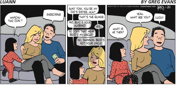 Luann on Sunday January 20, 2019 Comic Strip