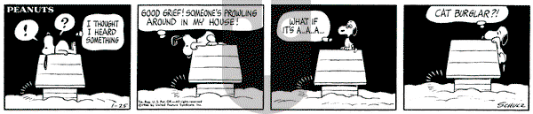 Peanuts on Tuesday January 25, 1966 Comic Strip