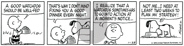 Peanuts on Tuesday January 23, 1979 Comic Strip
