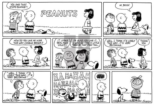 Peanuts on Sunday August 2, 1959 Comic Strip