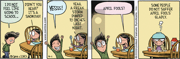 Grand Avenue on Wednesday April 1, 2009 Comic Strip