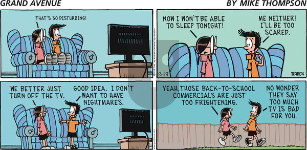 Grand Avenue on Sunday August 19, 2018 Comic Strip
