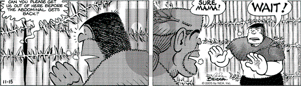 Alley Oop on Tuesday November 15, 2005 Comic Strip