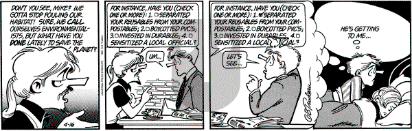 Doonesbury on Monday April 16, 1990 Comic Strip