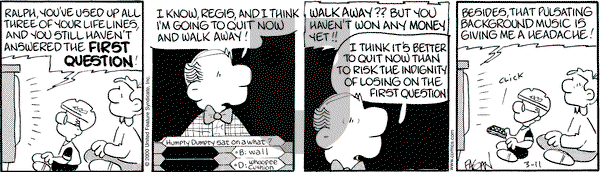 Drabble on Saturday March 11, 2000 Comic Strip