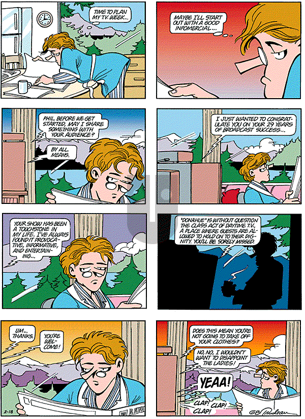Doonesbury - Sunday February 18, 1996 Comic Strip