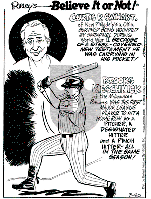 Ripley's Believe It or Not on Tuesday March 30, 2004 Comic Strip