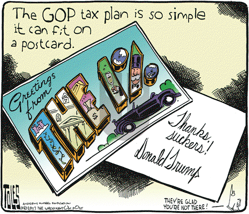Tom Toles on Wednesday November 8, 2017 Comic Strip