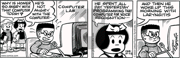 Nancy on Friday February 21, 2003 Comic Strip