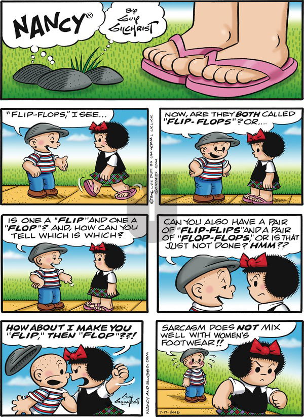 Nancy on Sunday July 17, 2016 Comic Strip