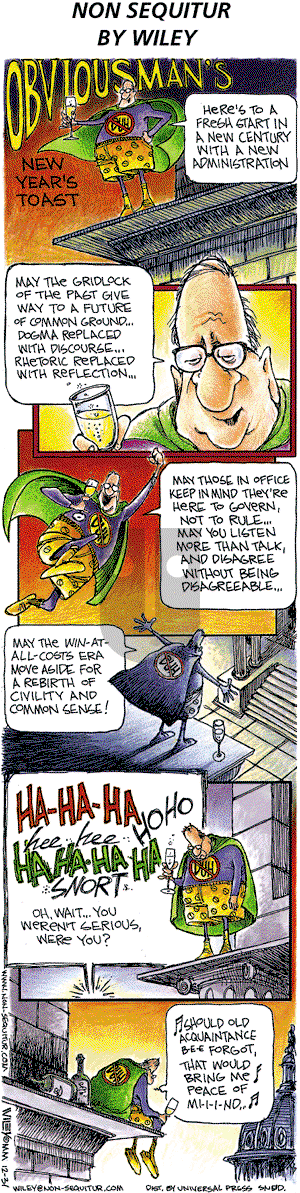Non Sequitur on Sunday December 31, 2000 Comic Strip