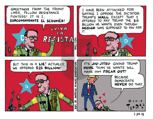 Ted Rall on Monday January 29, 2018 Comic Strip