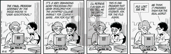 Doonesbury on Saturday October 12, 1985 Comic Strip