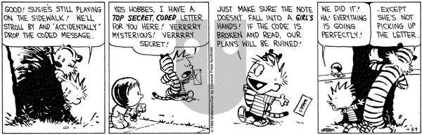 Calvin and Hobbes on Monday August 9, 1993 Comic Strip