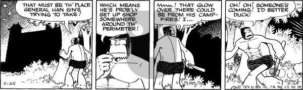 Alley Oop on Saturday May 25, 1974 Comic Strip