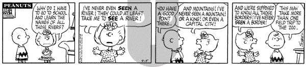 Peanuts on Saturday September 5, 1970 Comic Strip