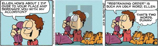 Garfield on Friday April 22, 2005 Comic Strip