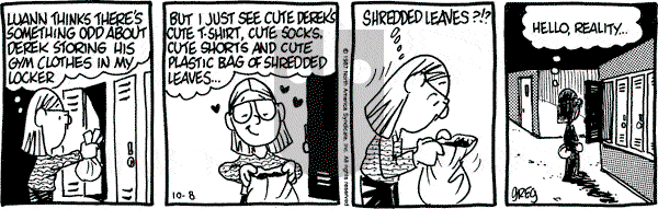 Luann on Thursday October 8, 1987 Comic Strip