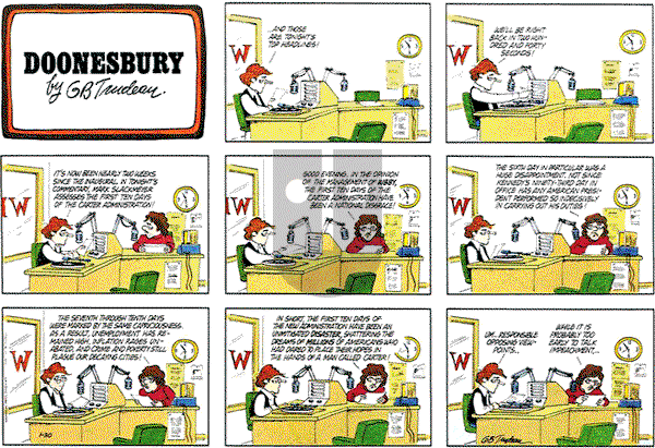 Doonesbury on Sunday January 30, 1977 Comic Strip