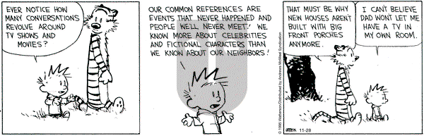 Calvin and Hobbes on Friday November 28, 2025 Comic Strip