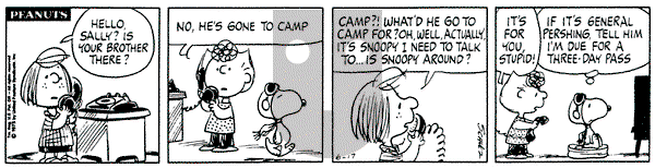 Peanuts on Tuesday June 17, 1975 Comic Strip