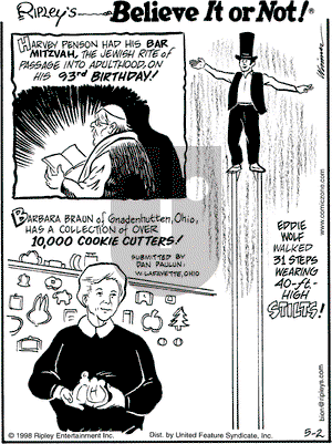 Ripley's Believe It or Not on Saturday May 2, 1998 Comic Strip