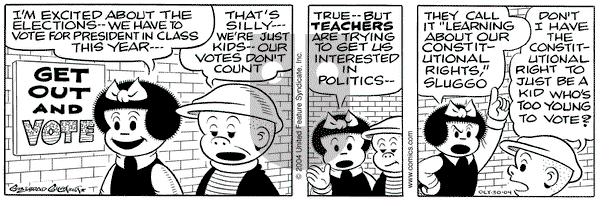 Nancy on Saturday October 30, 2004 Comic Strip