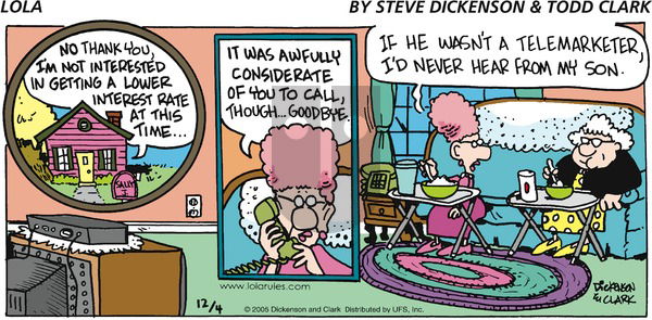 Lola on Wednesday January 25, 2006 Comic Strip