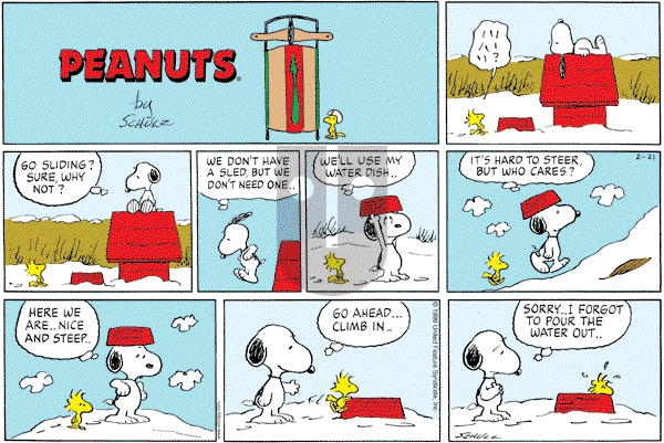 Peanuts - Sunday February 21, 1999 Comic Strip