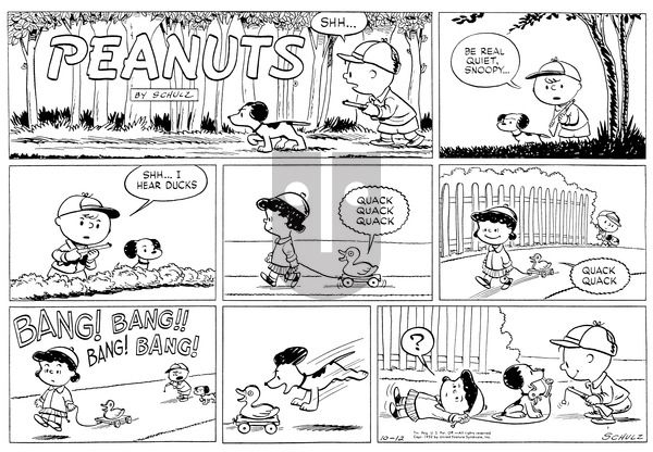 Peanuts on Sunday October 12, 1952 Comic Strip