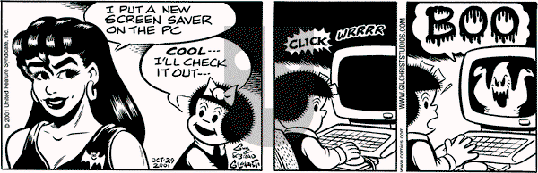 Nancy on Monday October 29, 2001 Comic Strip