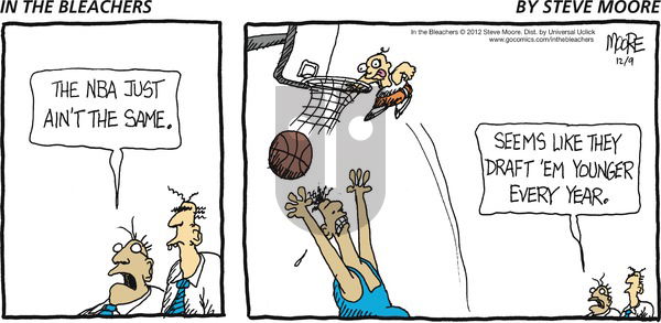 In the Bleachers on Sunday December 9, 2012 Comic Strip