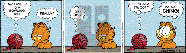 Garfield on Thursday January 15, 2015 Comic Strip