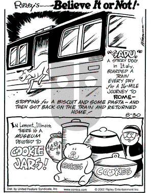 Ripley's Believe It or Not on Friday August 30, 2002 Comic Strip