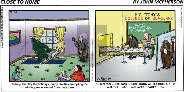 Close to Home on Sunday December 20, 1998 Comic Strip