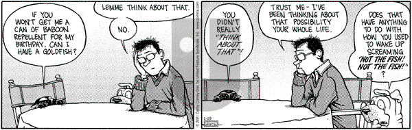 Get Fuzzy on Friday January 19, 2001 Comic Strip