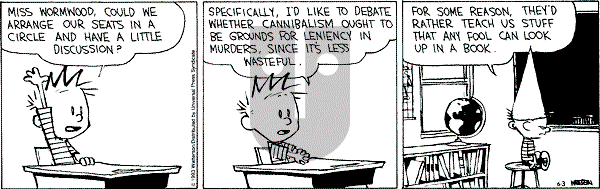 Calvin and Hobbes - Thursday June 3, 1993 Comic Strip