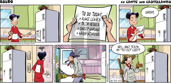 Baldo on Sunday October 9, 2016 Comic Strip