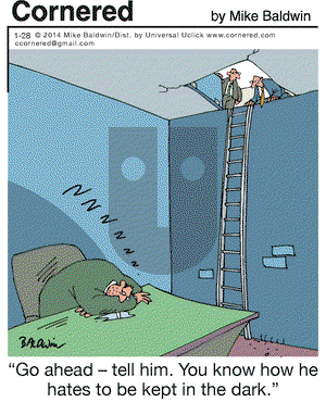 Cornered on Tuesday January 28, 2014 Comic Strip