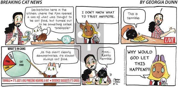 Breaking Cat News on Sunday August 6, 2017 Comic Strip