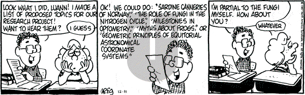 Luann on Friday December 11, 1987 Comic Strip